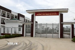 Trường Trung học Cơ sở Nghi Ân. (Ảnh: Văn Tý/TTXVN)
