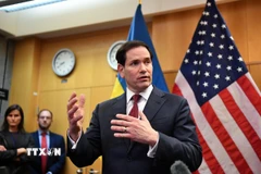 Ngoại trưởng Mỹ Marco Rubio phát biểu. (Ảnh: THX/TTXVN)