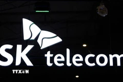 Biểu tượng của SK Telecom. (Ảnh: AFP/TTXVN)