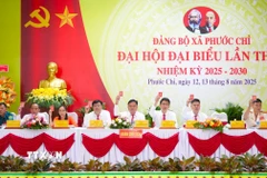 Đoàn Chủ tịch Đại hội. (Ảnh: Minh Phú/TTXVN)