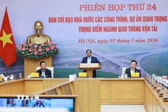 Phiên họp thứ 24 của Ban Chỉ đạo các công trình, dự án quan trọng quốc gia, trọng điểm ngành giao thông vận tải. (Ảnh: Phạm Tiếp/TTXVN)
