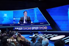 Phó Thủ tướng Thường trực Phạm Gia Túc phát biểu tại Phiên khai mạc Diễn đàn SPIEF 29. (Ảnh: Tâm Hằng/TTXVN)