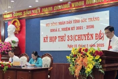 Quang cảnh kỳ họp HĐND tỉnh Sóc Trăng. (Ảnh: Trung Hiếu/TTXVN)