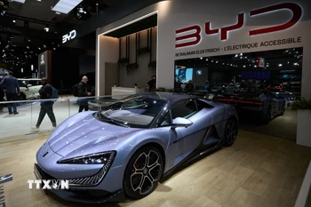 Một mẫu ôtô của hãng BYD. (Ảnh: THX/TTXVN)