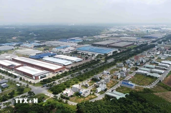 Khu công nghiệp VSIP mở rộng ở thị xã Tân Uyên, tỉnh Bình Dương. (Ảnh: Vũ Sinh/TTXVN)