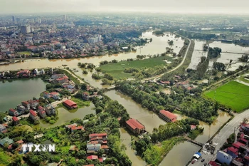 Trạm bơm Cống Bún, Bắc Giang. (Ảnh: Danh Lam/TTXVN)