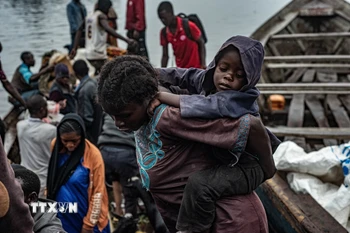 Người tị nạn tại tỉnh Bắc Kivu, Cộng hòa Dân chủ Congo. (Ảnh: THX/TTXVN)