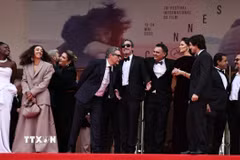 Đoàn làm phim "The Secret Agent" tại Liên hoan phim Cannes 2025. (Ảnh: THX/TTXVN)