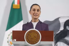 Tổng thống Mexico Claudia Sheinbaum đã tái khẳng định tầm quan trọng của việc duy trì sự đoàn kết của khu vực Mỹ Latinh và Caribe, đồng thời nhận định đây là thời điểm thích hợp để thảo luận về chủ đề này tại Hội nghị thượng đỉnh lần thứ IX của Cộng đồng các quốc gia Mỹ Latinh và Caribe (CELAC). (Ảnh: TTXVN phát)