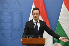 Ngoại trưởng Hungary Peter Szijjarto tại một cuộc họp báo ở Budapest. (Ảnh tư liệu: AFP/TTXVN)