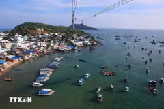 Một góc thành phố Phú Quốc. (Ảnh: Dương Giang/TTXVN)