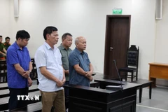 Các bị cáo nghe Tòa tuyên án. (Ảnh: Vũ Quang/TTXVN)