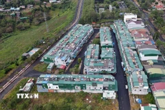 Dự án xã hội tại phường Nam Gia Nghĩa, tỉnh Lâm Đồng, nhìn từ trên cao. (Ảnh: Hưng Thịnh/TTXVN)