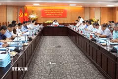 Quang cảnh buổi làm việc. (Ảnh: Tuấn Phi/TTXVN)