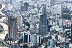 Tháp tài chính Bitexco nằm ở phường Sài Gòn được coi là trung tâm tài chính Thành phố Hồ Chí Minh hiện tại. (Ảnh: Hồng Đạt/TTXVN)