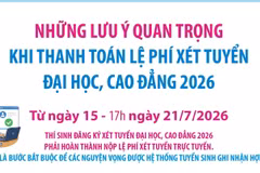 Lưu ý quan trọng khi thanh toán lệ phí xét tuyển đại học, cao đẳng năm 2026