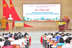 Lễ công bố quyết định thành lập 10 phường thuộc thành phố Đồng Nai. (Ảnh: Vietnam+)