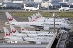 Máy bay tại sân bay Haneda ở Tokyo, Nhật Bản. (Ảnh: Kyodo/TTXVN)