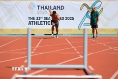 Vận động viên tích cực tập luyện chuẩn bị sẵn sàng cho SEA Games. (Ảnh: Minh Quyết/TTXVN)