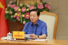 Phó Thủ tướng Trần Hồng Hà phát biểu tại cuộc họp. (Ảnh: Diệp Trương/TTXVN)