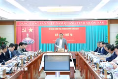Đồng chí Trần Sỹ Thanh, Ủy viên Trung ương Đảng, Chủ nhiệm Ủy ban Kiểm tra Trung ương chủ trì Kỳ họp. (Ảnh: Phương Hoa/TTXVN)