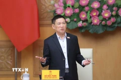 Phó Thủ tướng Hồ Đức Phớc phát biểu tại cuộc họp. (Ảnh: An Đăng/TTXVN)