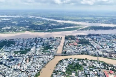 Phường Long Xuyên trung tâm đô thị, thương mại, dịch vụ của tỉnh An Giang. (Ảnh: Thanh Sang/TTXVN) 