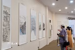 Một góc không gian triển lãm. (Ảnh: Phương Thanh/TTXVN)