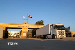 Cửa khẩu biên giới Rafah giữa Dải Gaza và Ai Cập. (Ảnh: THX/TTXVN)