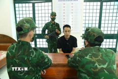 Đối tượng Lê Văn Ước (sinh năm 1996, ngụ thôn Rèm, xã Giáo Liêm, huyện Lục Ngạn, tỉnh Bắc Giang) trú tại Campuchia là đối tượng mua người từ các đối tượng buôn người ở Việt Nam. (Ảnh: TTXVN phát)