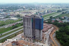 Dự án nhà ở xã hội ở thành phố Phổ Yên đáp ứng nhu cầu nhà ở cho hàng trăm hộ là cán bộ, công nhân khu công nghiệp trên địa bàn. (Ảnh: Trần Việt/TTXVN)