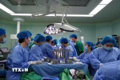 Ê kíp có hơn 40 nhân viên y tế tham gia. (Ảnh: TTXVN phát)