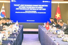 Quang cảnh Kỳ họp Ủy ban liên Chính phủ hợp tác kinh tế và khoa học kỹ thuật Việt Nam-Hàn Quốc lần thứ 20. (Ảnh: Trường Giang/TTXVN) 