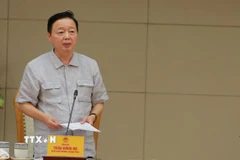 Phó Thủ tướng Trần Hồng Hà phát biểu chỉ đạo tại cuộc họp. (Ảnh: Diệp Trương/TTXVN)