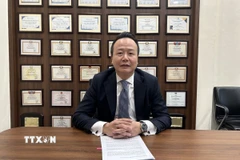 Luật sư Nguyễn Trọng Nghĩa, Thạc sỹ Luật Dân sự, Thương mại Cộng hòa Pháp, Luật sư thành viên của Công ty Luật Trách nhiệm Hữu hạn Bizconsult đề xuất xây dựng văn hóa tuân thủ pháp luật. (Ảnh: Diệu Thúy/TTXVN) 