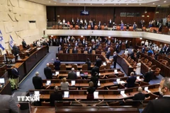 Toàn cảnh một phiên họp Quốc hội Israel tại Jerusalem. (Ảnh: THX/TTXVN)