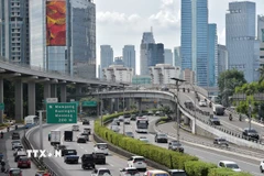 Đường phố tại Jakarta, Indonesia. (Ảnh: THX/TTXVN)