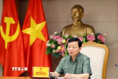 Phó Thủ tướng Trần Hồng Hà phát biểu chỉ đạo cuộc họp. (Ảnh: TTXVN phát)