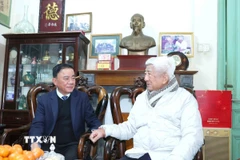 Thường trực Ban Bí thư Trần Cẩm Tú chúc Tết các đồng chí nguyên lãnh đạo Đảng