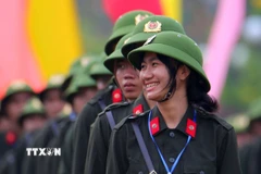 Quân khu 9 đạt số lượng thanh niên tình nguyện nhập ngũ tăng cao. (Ảnh: Duy Khương/TTXVN)