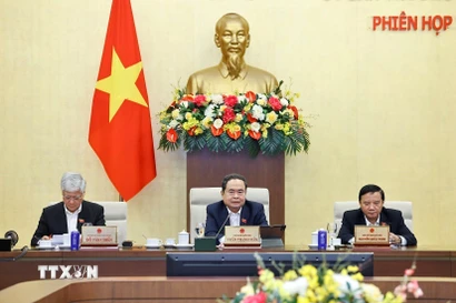 Chủ tịch Quốc hội Trần Thanh Mẫn phát biểu. (Ảnh: Doãn Tấn/TTXVN)