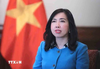 Thứ trưởng Bộ Ngoại giao Lê Thị Thu Hằng. (Ảnh: An Đăng/TTXVN)
