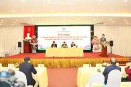 Quang cảnh Lễ kỷ niệm 75 năm thành lập Hội Nhà báo Việt Nam và Hội nghị toàn quốc năm 2025 của Hội Nhà báo Việt Nam diễn ra ngày 21/4 tại Hà Nội. (Ảnh: PV/Vietnam+)