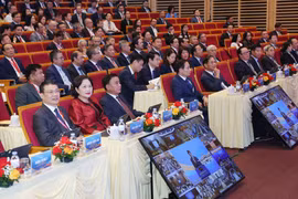 Đại biểu tham dự phiên họp Phiên họp toàn thể về Đối ngoại Đảng và Đối ngoại nhân dân, trong khuôn khổ Hội nghị Ngoại giao lần thứ 33. (Ảnh: Phương Hoa/TTXVN)