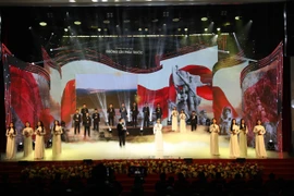 Chương trình nghệ thuật chính luận “Đường lên phía trước” do Bộ Văn hóa, Thể thao và Du lịch chủ trì, tổ chức ngày 3/2. (Ảnh: PV/Vietnam+)