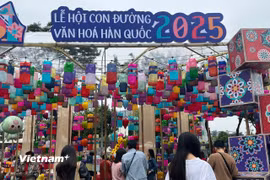 Lễ hội văn hóa Hàn Quốc thu hút đông đảo người dân Việt Nam tham gia. (Ảnh: PV/Vietnam+)