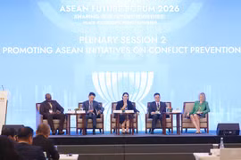 Diễn đàn Tương lai ASEAN mở phiên thảo luận: Thúc đẩy các sáng kiến của ASEAN về phòng ngừa xung đột. (Ảnh: An Đăng/TTXVN)