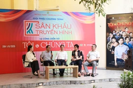 Đài Hà Nội tổ chức họp báo giới thiệu chương trình “Sân khấu truyền hình.” (Ảnh: PV/Vietnam+)