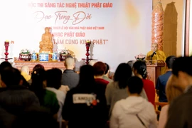 Ban Tổ chức chính thức công bố thể lệ cuộc thi sáng tác nghệ thuật Phật giáo "Sáng đạo trong đời 2026." (Ảnh: CTV/Vietnam+)