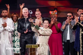 Chiến thắng của Đức Phúc tại Cuộc thi Âm nhạc Quốc tế Intervision 2025 được đánh giá là một trong các sự kiện văn học nghệ thuật tiêu biểu của năm 2025. (Ảnh: CTV/Vietnam+)